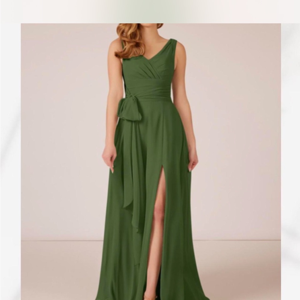 Azazie Altered Green Evening Gown